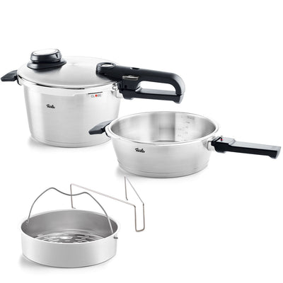Fissler Vitavit® Premium 2-delige set met snelbraadpan 2,5 l & snelkookpan 4,5 l