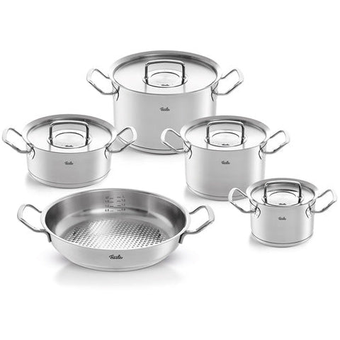 Original-Profi Collection® 5-delige pannenset met metalen deksels
