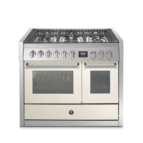 Steel fornuis Genesi 100 - Gas fornuis | GQ10SF | Model 2024-Fornuizen-Steel Cucine-6 PITS GAS (6W)-Mat wit / Nuvola-Jones-Jansen