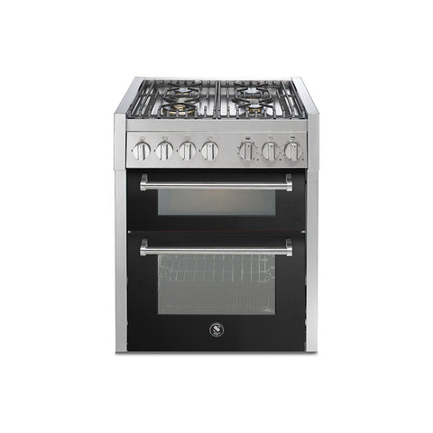 Steel fornuis Genesi 70/2 - Gas fornuis | GQ7SF | Model 2024-Fornuizen-Steel Cucine-Glanzend zwart / Nero-Jones-Jansen
