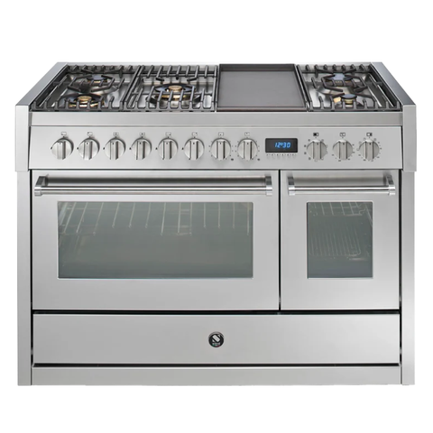 Steel Cucine Gasfornuis Genesi Pulse 120cm – Inox | GP12FF-4TM