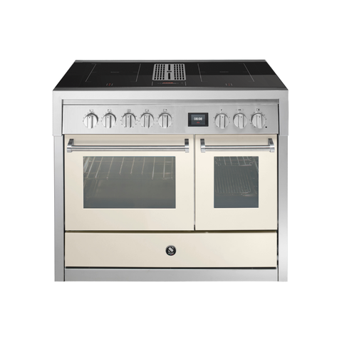 Steel inductie fornuis Genesi 100 Mistral met kookveldafzuiging | GQ10SF-4FIKW | Model 2026