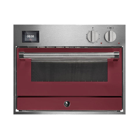 Steel Genesi GQFE6-P inbouwoven 60x45 cm met 34 liter pizza- en grilloven Glanzend Bordeaux