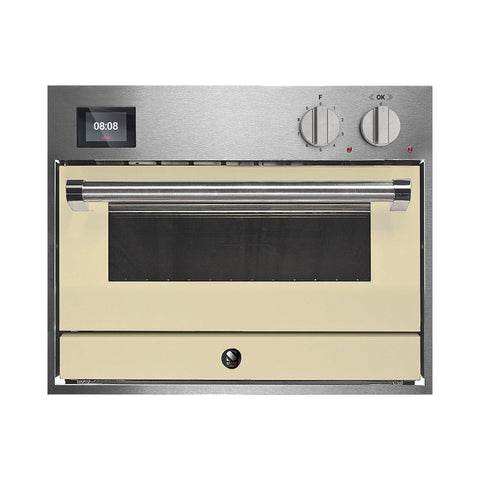 Steel Genesi GQFE6-P inbouwoven 60x45 cm met 34 liter pizza- en grilloven Glanzend Crema