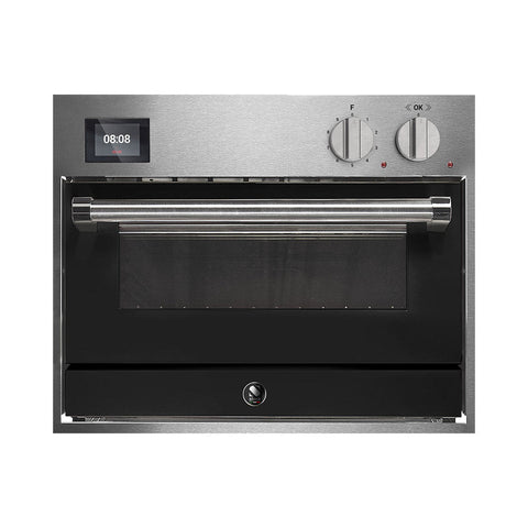 Steel Genesi GQFE6-P inbouwoven 60x45 cm met 34 liter pizza- en grilloven Glanzend Zwart