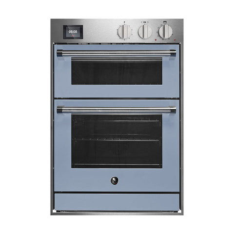 Steel Genesi GQFFE6-S inbouwoven 60x90 cm met combi-stoomoven en pizzaoven Mat Blauw (Celeste)