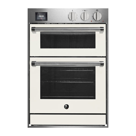 Steel Genesi GQFFE6-S inbouwoven 60x90 cm met combi-stoomoven en pizzaoven Mat Wit (Nuvola)