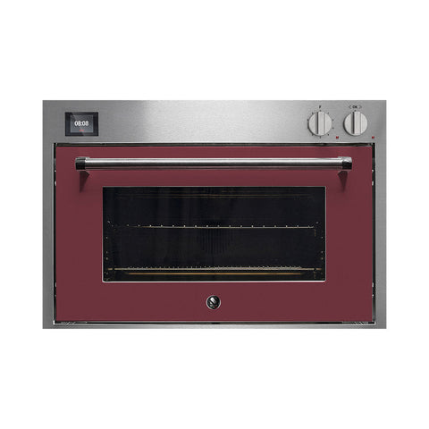 Steel Genesi GQFE9-S inbouwoven 90x60 cm met 91 liter combi-stoomoven Glanzend Bordeaux