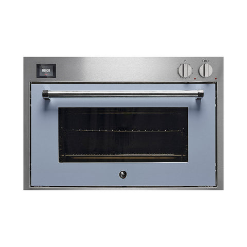 Steel Genesi GQFE9-S inbouwoven 90x60 cm met 91 liter combi-stoomoven Mat Blauw (Celeste)