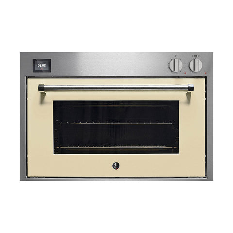 Steel Genesi GQFE9-S inbouwoven 90x60 cm met 91 liter combi-stoomoven Glanzend Crema