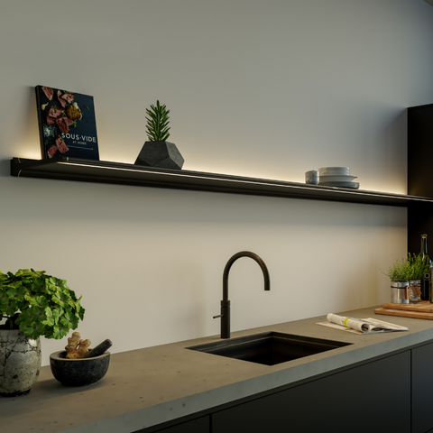 Jansen & de Bont / Novy - Shelf - Mineral Black - 125 cm - Nieuwste Versie 2026 - SKU: 720202