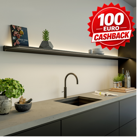 Jansen & de Bont / Novy - Shelf - Mineral Black - Alle Afmetingen - Nieuwste Versie 2026 met Gesture Control