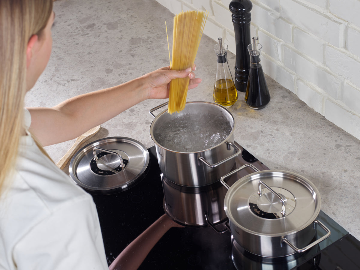 Fissler Pure Collection soeppan met metalen deksel
