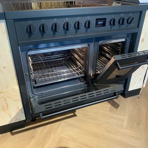 Steel Fornuis Enfasi Pulse 100 All Black | 2 ovens |EQ10FF-5FI-NF | Fornuizen-Steel Cucine-5 inductiezones en flexzones | Jones & Jansen