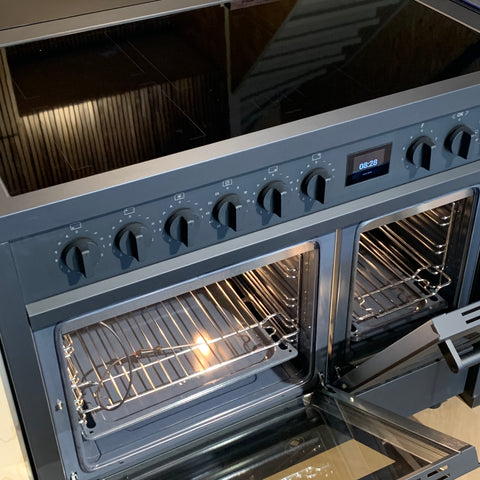 Steel Fornuis Enfasi Pulse 100 All Black | EQ10FF-5FI-NF | Fornuizen-Steel Cucine-5 inductiezones en flexzones | Jones & Jansen