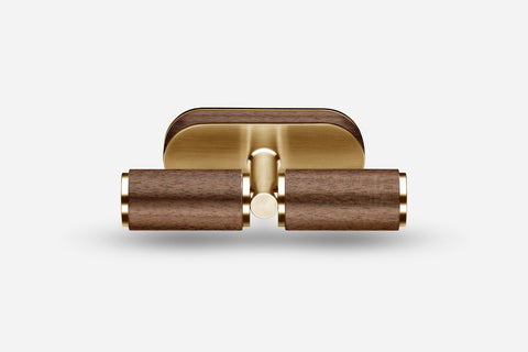 ARTISAN Window T-Bar Handle / AWTH Gold & Walnut Wood