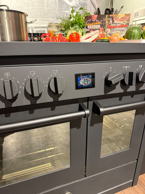 Steel Cucine inductie fornuis Genesi 100 Mistral All Black met kookveldafzuiging | GQ10SF-4FIKW NF | Model 2026