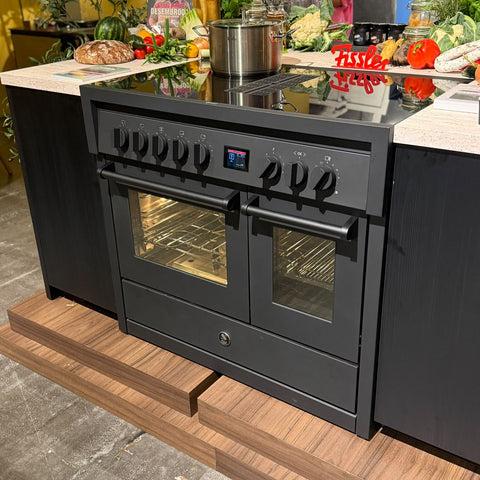 Steel Cucine inductie fornuis Genesi 100 Mistral All Black met kookveldafzuiging | GQ10SF-4FIKW NF | Model 2026 