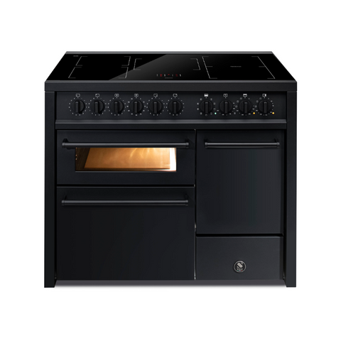 Steel Fornuis Enfasi 100/3 All Black met pizzaoven | EQ10FFF-5FI NF | Model 2025