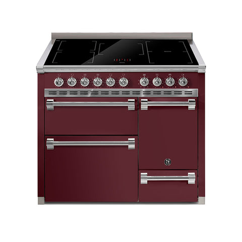 Steel Fornuis Ascot 100/3- Inductie Fornuis | AQ10SFF-D-5FI | Model 2024-Fornuizen-Steel Cucine-Glanzend Bordeaux-CHROME-Jones-Jansen