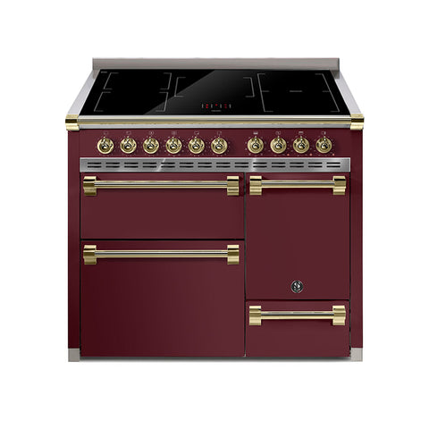 Steel Fornuis Ascot 100/3- Inductie Fornuis | AQ10SFF-D-5FI | Model 2024-Fornuizen-Steel Cucine-Glanzend Bordeaux-MESSING-Jones-Jansen