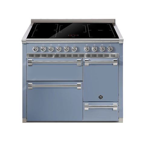 Steel Fornuis Ascot 100/3- Inductie Fornuis | AQ10SFF-D-5FI | Model 2024-Fornuizen-Steel Cucine-Mat blauw / Celeste-CHROME-Jones-Jansen