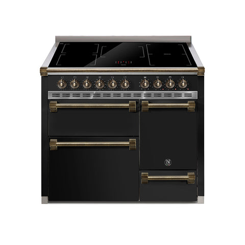 Steel Fornuis Ascot 100/3- Inductie Fornuis | AQ10SFF-D-5FI | Model 2024-Fornuizen-Steel Cucine-Glanzend zwart / Nero-BRONS-Jones-Jansen