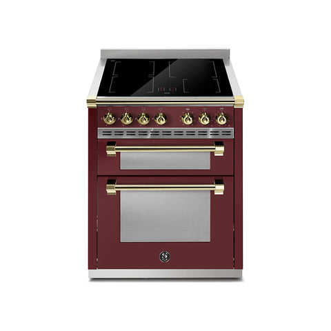 Steel Fornuis Ascot - Inductie Fornuis | 70/2 | AQ7SF-4I | Model 2024-Fornuizen-Steel Cucine-Glanzend Bordeaux-MESSING-Jones-Jansen