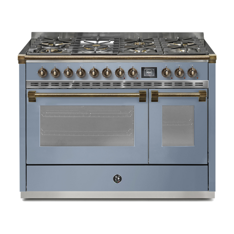 Steel Fornuis Ascot 120 - Gas Fornuis | AQ12SF | Model 2024-Fornuizen-Steel Cucine-7 PITS GAS INC. MEGA WOK (6M)-Mat blauw / Celeste-BRONS-Jones-Jansen