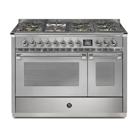 Steel Fornuis Ascot 120 - Gas Fornuis | AQ12SF | Model 2024-Fornuizen-Steel Cucine-7 PITS GAS INC. MEGA WOK (6M)-INOX-CHROME-Jones-Jansen