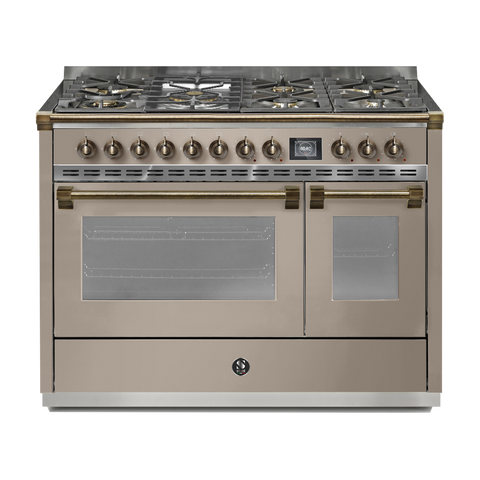 Steel Fornuis Ascot 120 - Gas Fornuis | AQ12SF | Model 2024-Fornuizen-Steel Cucine-7 PITS GAS INC. MEGA WOK (6M)-Mat beige / Sabbia-BRONS-Jones-Jansen