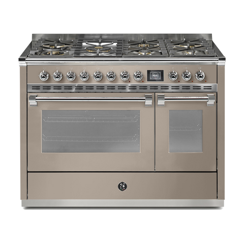 Steel Fornuis Ascot 120 - Gas Fornuis | AQ12SF | Model 2024-Fornuizen-Steel Cucine-7 PITS GAS INC. MEGA WOK (6M)-Mat beige / Sabbia-CHROME-Jones-Jansen