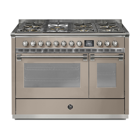 Steel Fornuis Ascot 120 - Gas Fornuis | AQ12SF | Model 2024-Fornuizen-Steel Cucine-7 PITS GAS INC. MEGA WOK (6M)-Mat beige / Sabbia-NIKKEL-Jones-Jansen