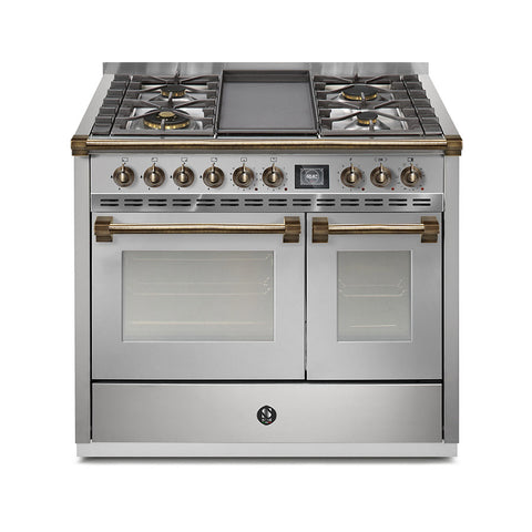 Steel Fornuis Ascot 100- Gas Fornuis | AQ10SF | Model 2024-Fornuizen-Steel Cucine-4 PITS GAS MET TABLE TOP (4T/4B)-INOX-BRONS-Jones-Jansen