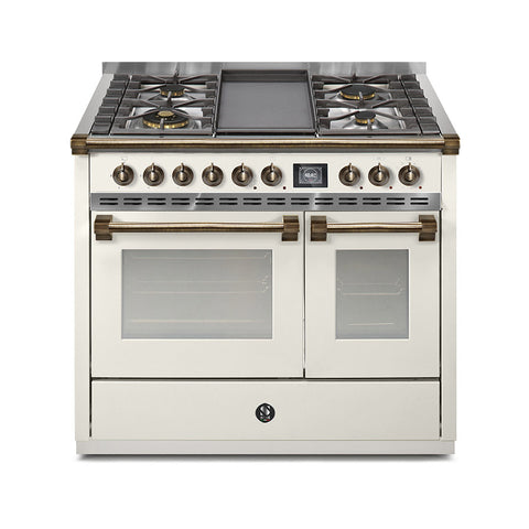 Steel Fornuis Ascot 100- Gas Fornuis | AQ10SF | Model 2024-Fornuizen-Steel Cucine-4 PITS GAS MET TABLE TOP (4T/4B)-Mat wit / Nuvola-BRONS-Jones-Jansen