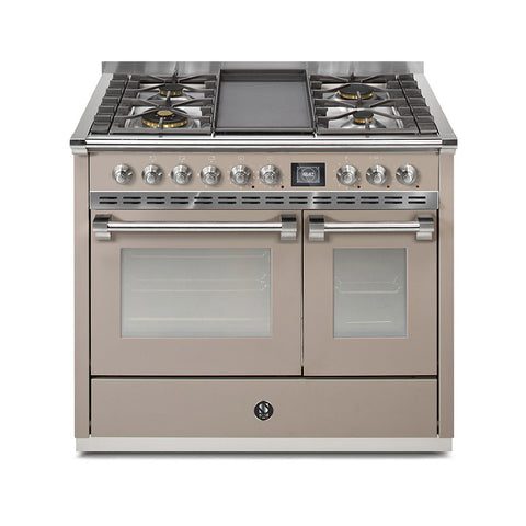Steel Fornuis Ascot 100- Gas Fornuis | AQ10SF | Model 2024-Fornuizen-Steel Cucine-4 PITS GAS MET TABLE TOP (4T/4B)-Mat beige / Sabbia-NIKKEL-Jones-Jansen