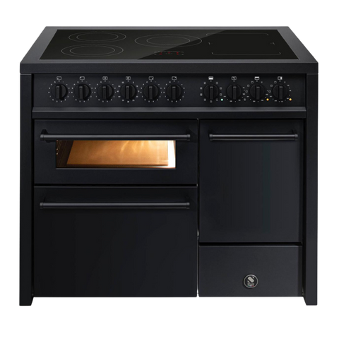 Steel Stove Enfasi 100/3 All Black with pizza oven | EQ10FFF-5FI NF | Model 2023
